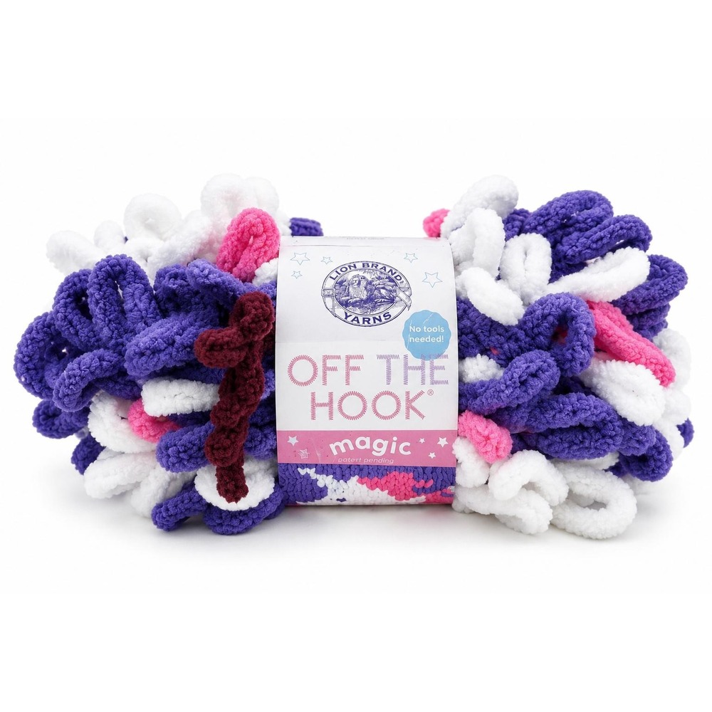 Discontinued Lion Brand Off The Hook Magic Unicorn #504 Loop Yarn Jumbo 7 New